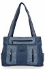 Torebka Damska Shopper Bag 2 Komory firmy Hernan 3892-1 Granatowa/Morska